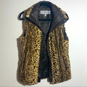 Faux Fur Animal Print Vest
